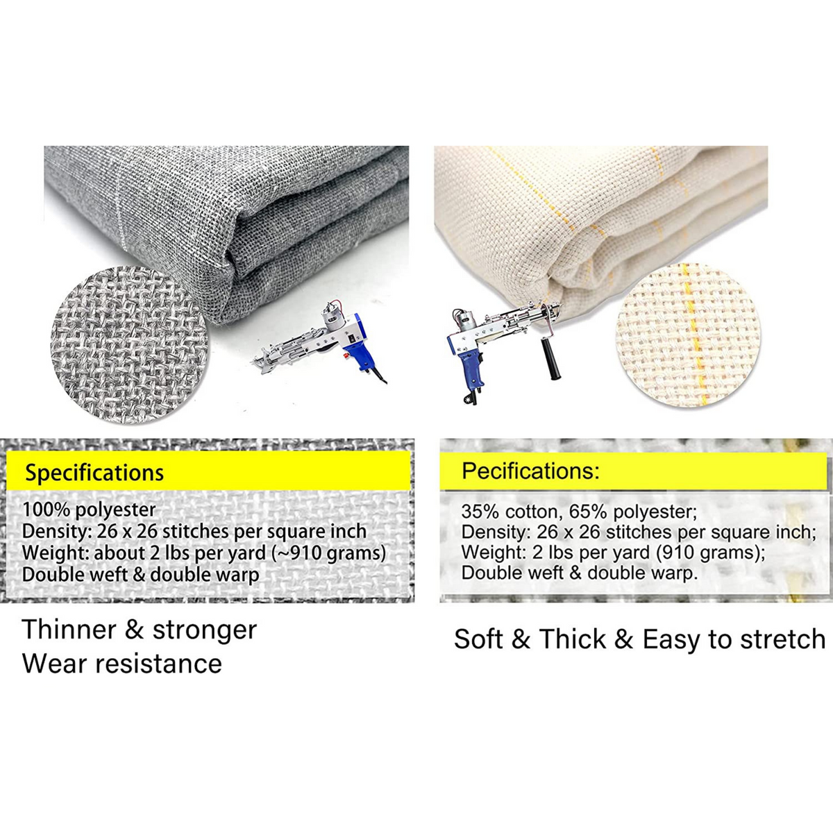 Premium German Made Grey Primary Tufting Cloth