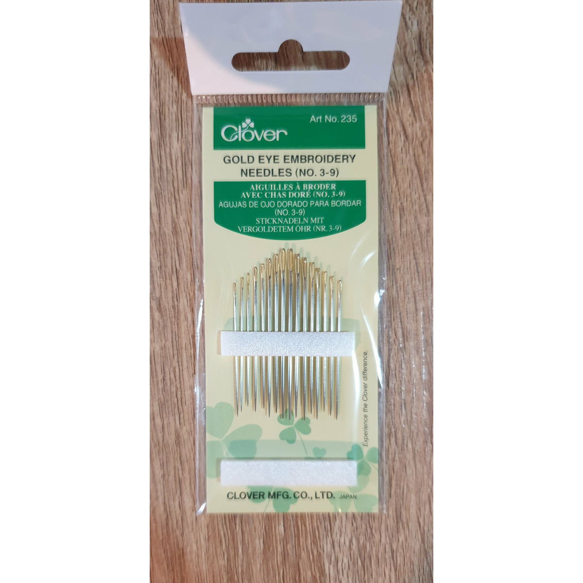 Clover Gold Eye Embroidery Needles - Punch Needle Supplies NZ