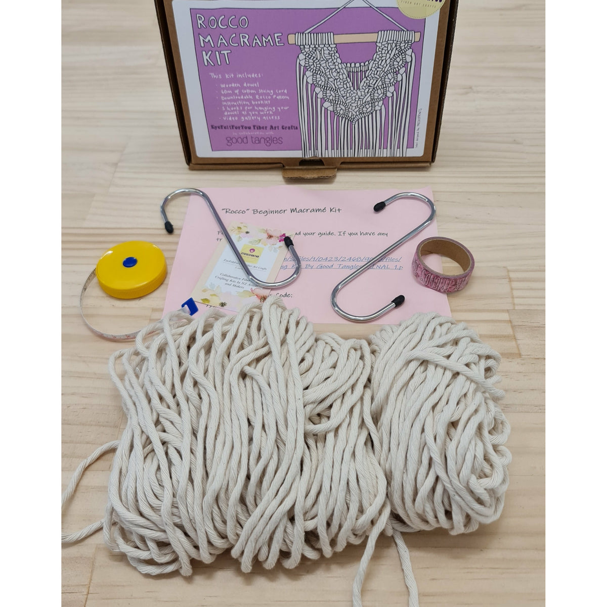 Beginner "Rocco" Macrame Kit by Good Tangles - Punch Needle Supplies NZ