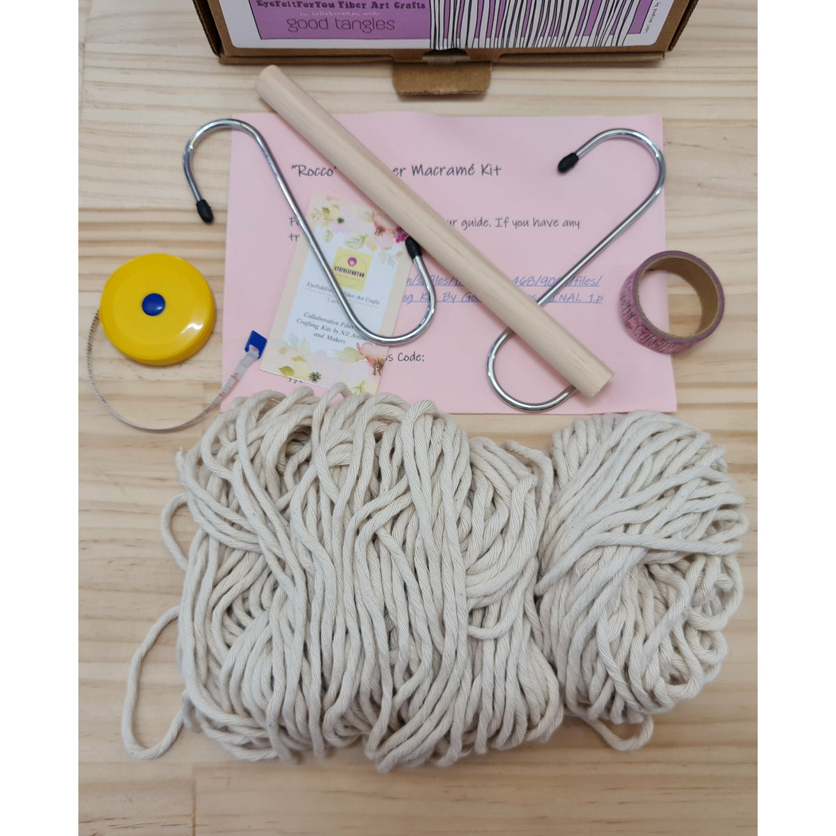 Beginner "Rocco" Macrame Kit by Good Tangles - Punch Needle Supplies NZ