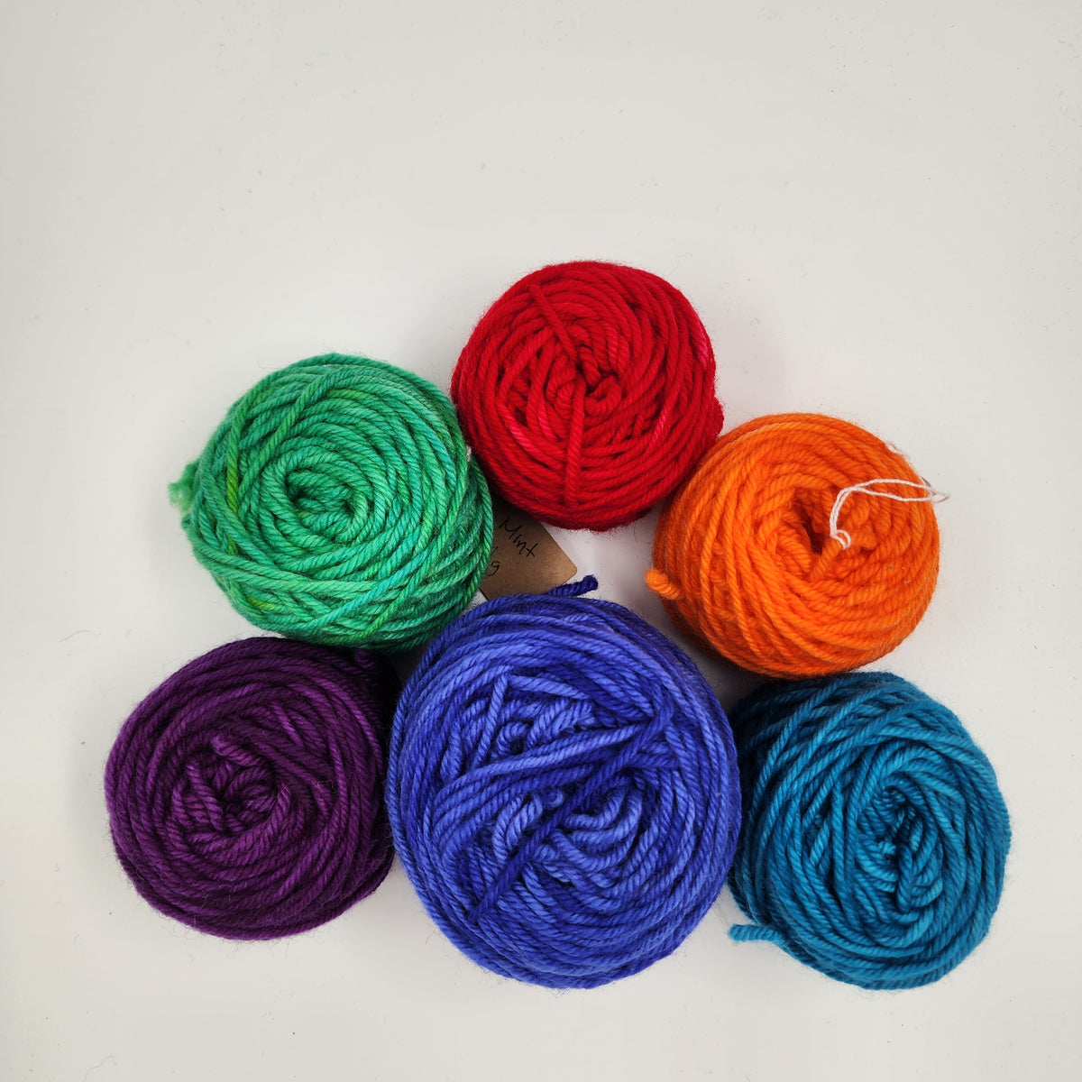 Hand-dyed Merino Wool 50gms cakes