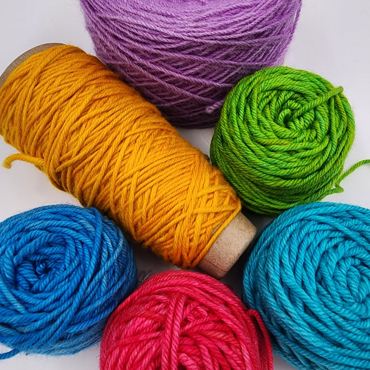 Hand-dyed Merino Wool 50gms cakes