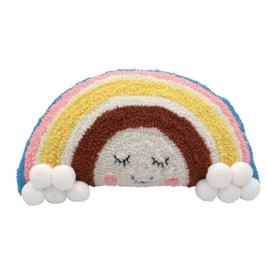 Birch Diy punch needle pillow kit - Rainbow