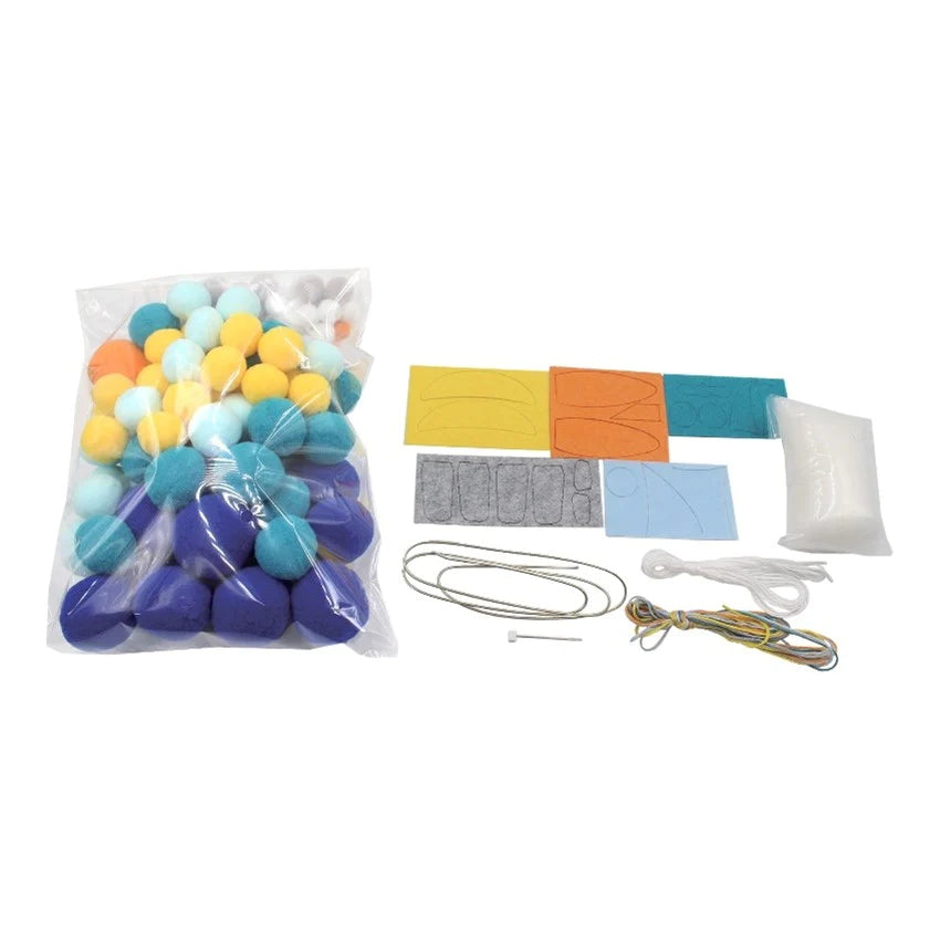 Sew your own Pom Pom Rainbow Mobile