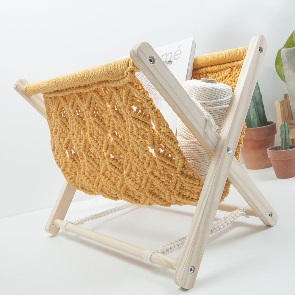 Macrame Wooden Magazine Rack Kit