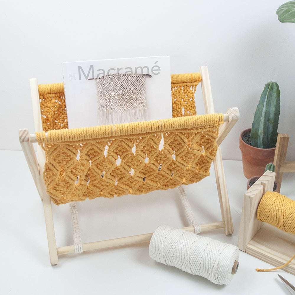 Macrame Wooden Magazine Rack Kit