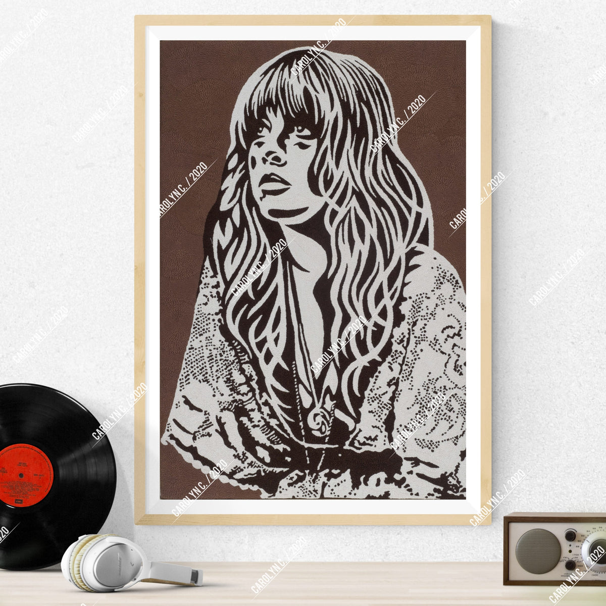 "Stevie Nicks - Never Ending Circles" Print - Punch Needle Supplies NZ