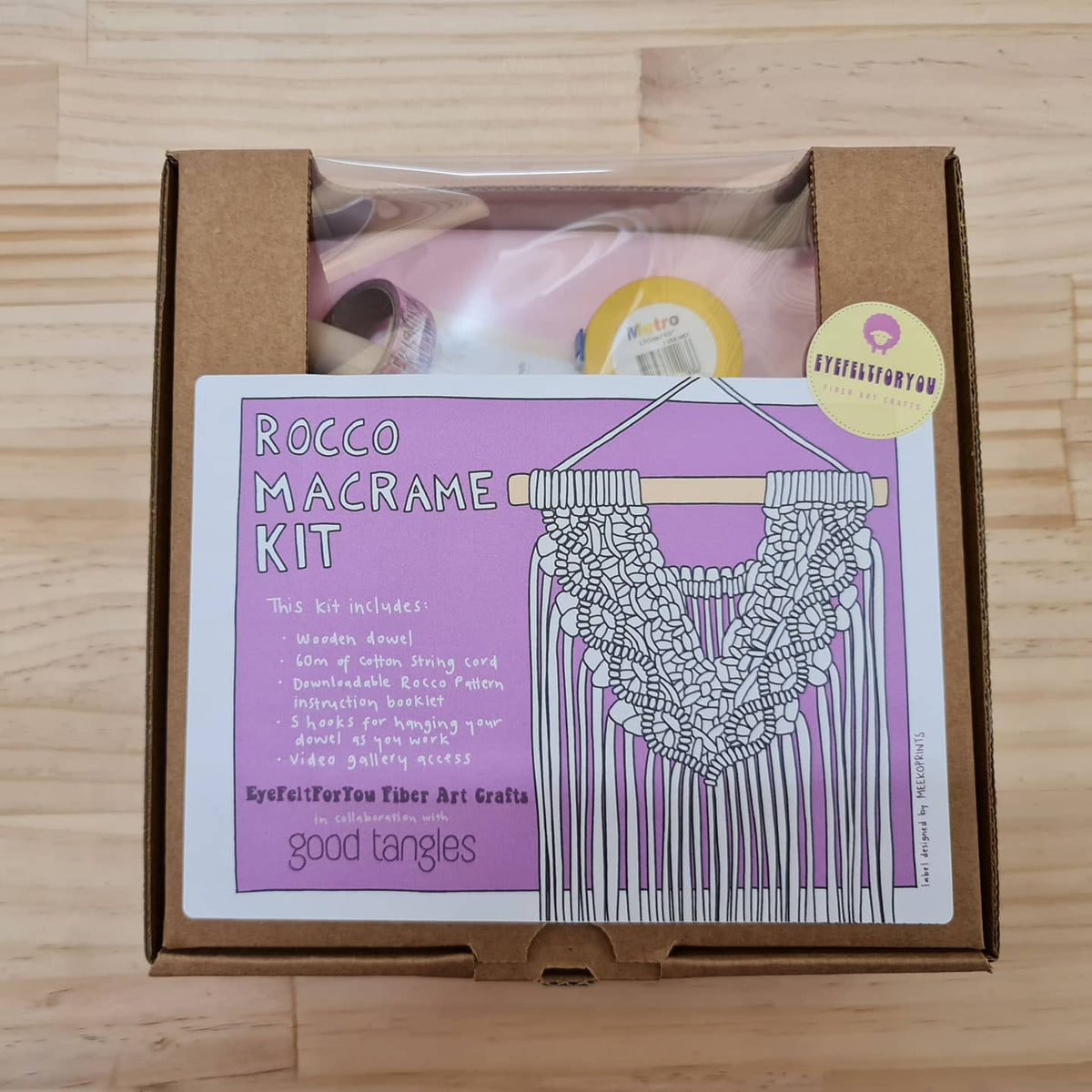 Beginner "Rocco" Macrame Kit by Good Tangles - Punch Needle Supplies NZ