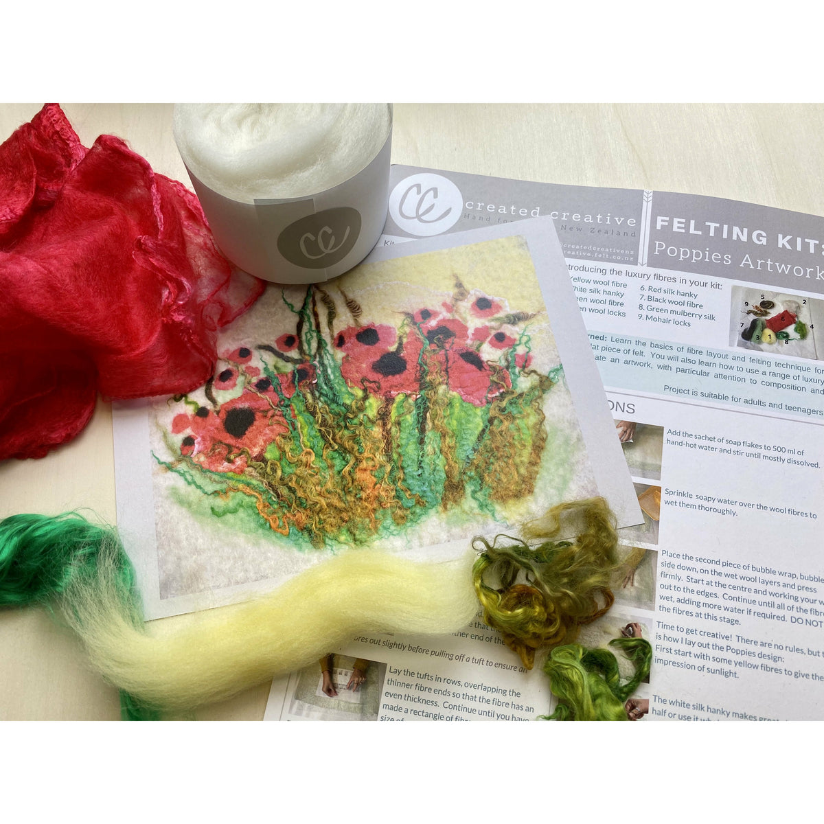 Wet Felting Kits By Created Creative - Punch Needle Supplies NZ