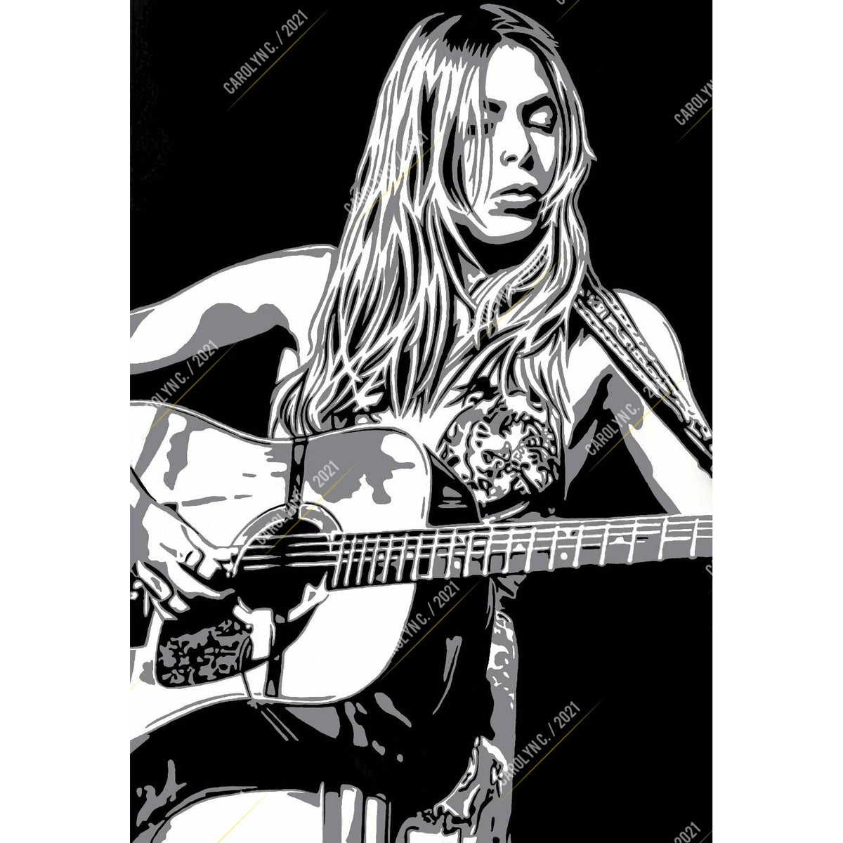 Joni Mitchell Original Print