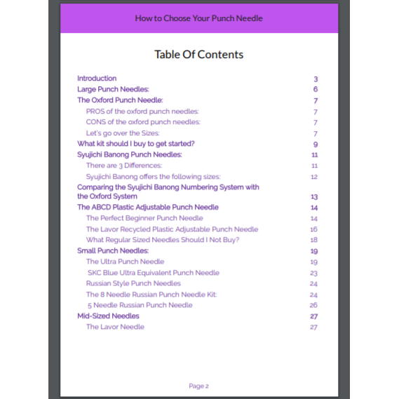 eBook: How to Choose your Punch Needle?! - Punch Needle Supplies NZ