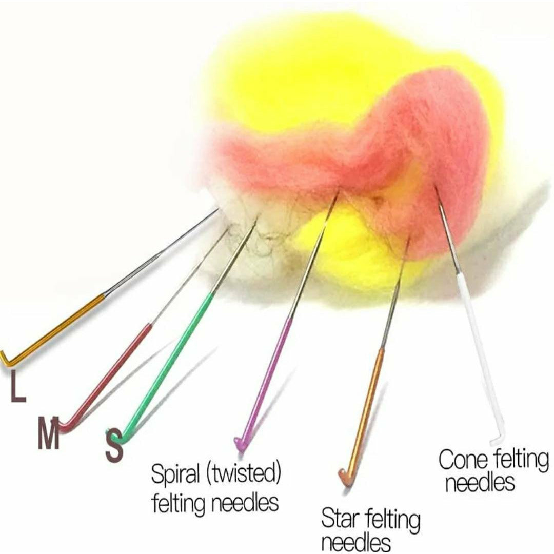 6 Cone Felting Needles for Texture - Punch Needle Supplies NZ