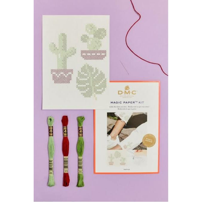 DMC Magic Paper Cross-Stitch kit - Cactus
