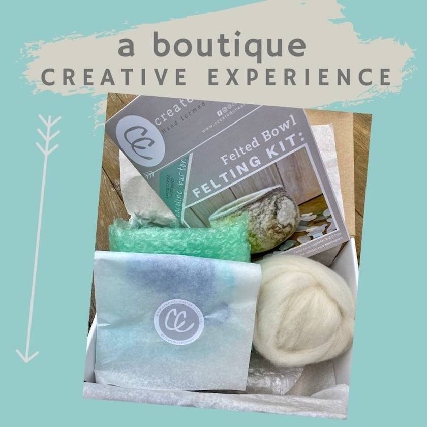 Wet Felted Potted Plant Kit by Created Creative - Punch Needle Supplies NZ
