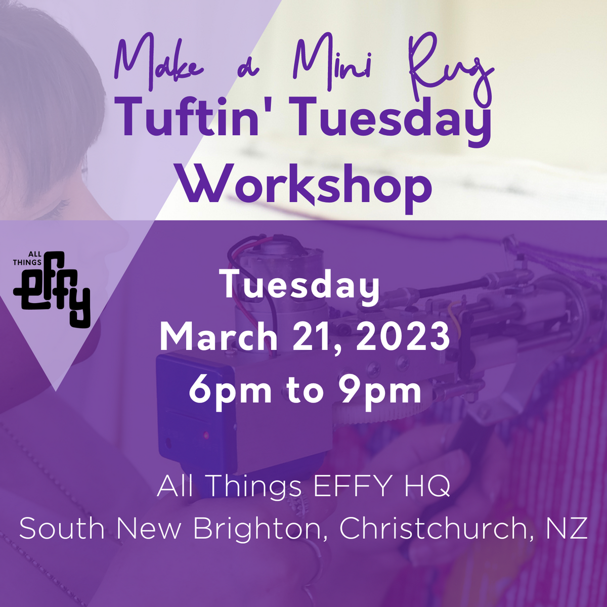Open Studio DIY Tufting Sessions Starting in September!- Book Now